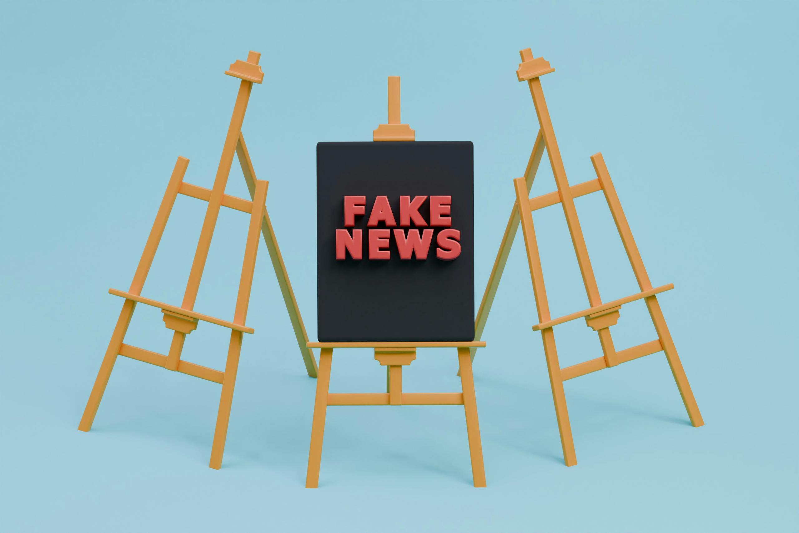Paul Cavonis Attorney News Visualization in Painting Canvas. 3D Render.