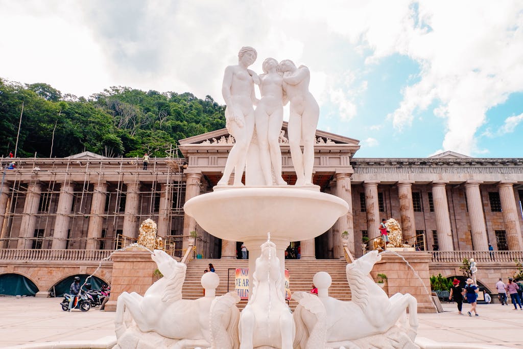 Cevurı Majestic sculpture and fountain at the Temple of Leah in Cebu, Philippines.