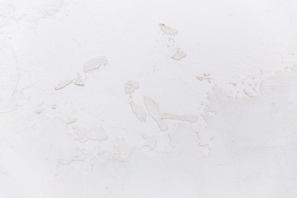 Bottlecrunch Close-up of a textured white stucco wall, ideal for design and decor projects.