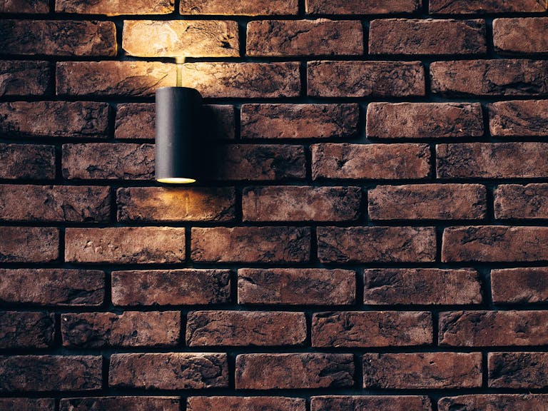 digitalconnectmag.com Contemporary brick wall design featuring a sleek accent light.